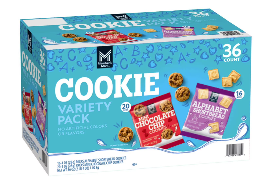 Mini Cookies Variety Box 36ct./$0.52 each (Great Monthly Value Buy)