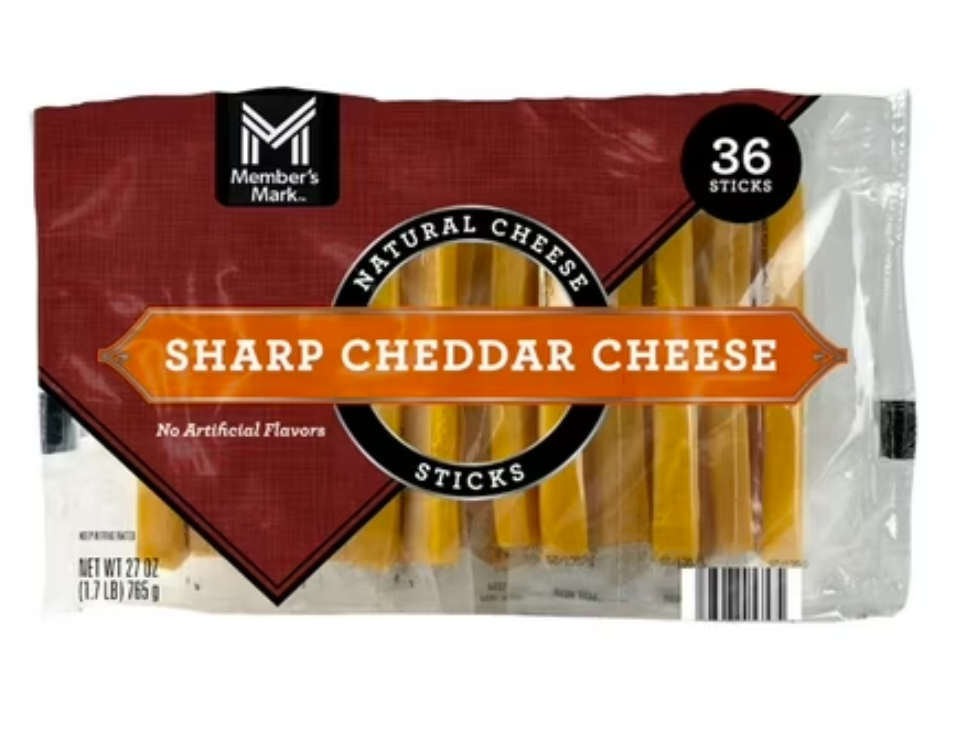 Member's Mark Sharp Cheddar Cheese Sticks, 36 count, 27 oz