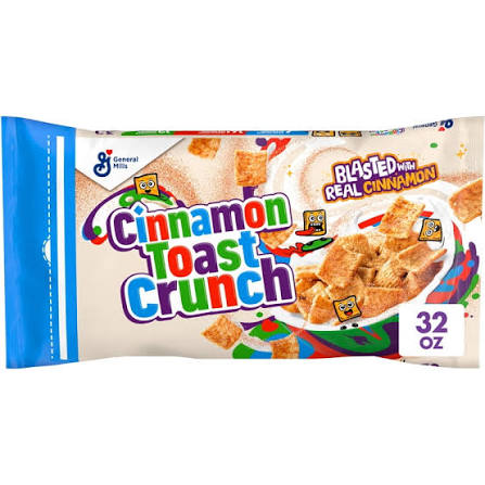 Cinnamon Toast Crunch Breakfast Cereal, Crispy Cinnamon Cereal, Value Bag, 32 oz