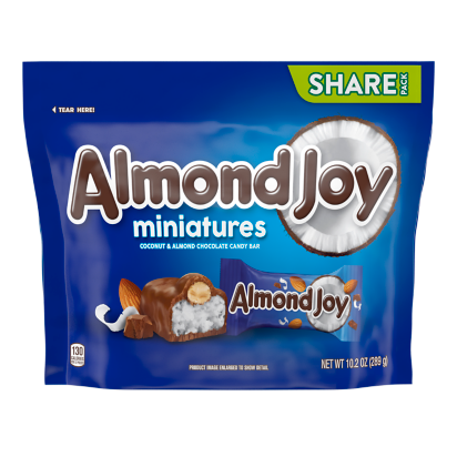 ALMOND JOY Miniatures Coconut and Almond Chocolate Candy Bars