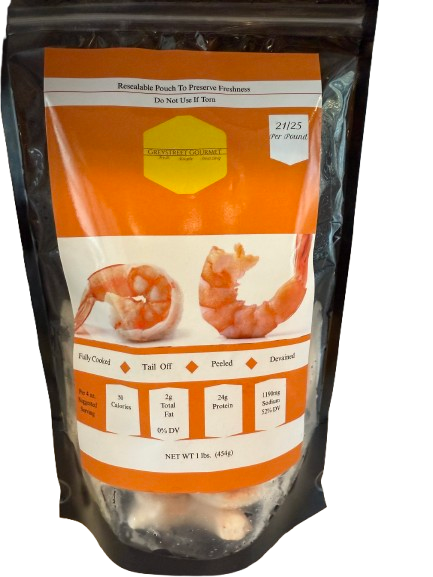 Large Fully Cooked Shrimp - Tail off - Peeled - Deveined