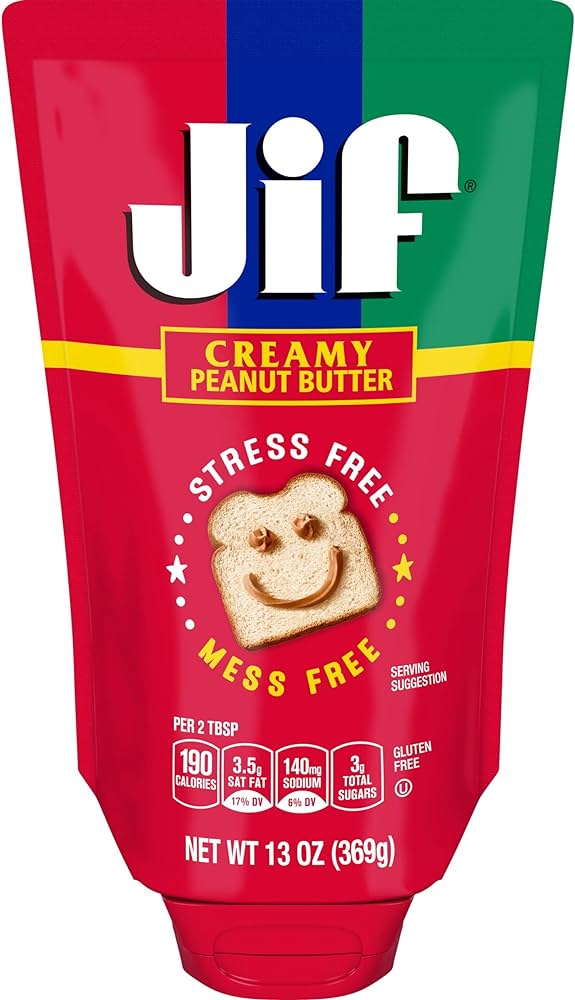 Jif Squeeze Creamy Peanut Butter (Stay Fresh Pouch)