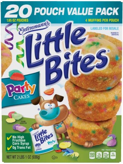 Little Bites Birthday Cake Big Box 20pk. (80 Mini Muffins) Great Value Buy