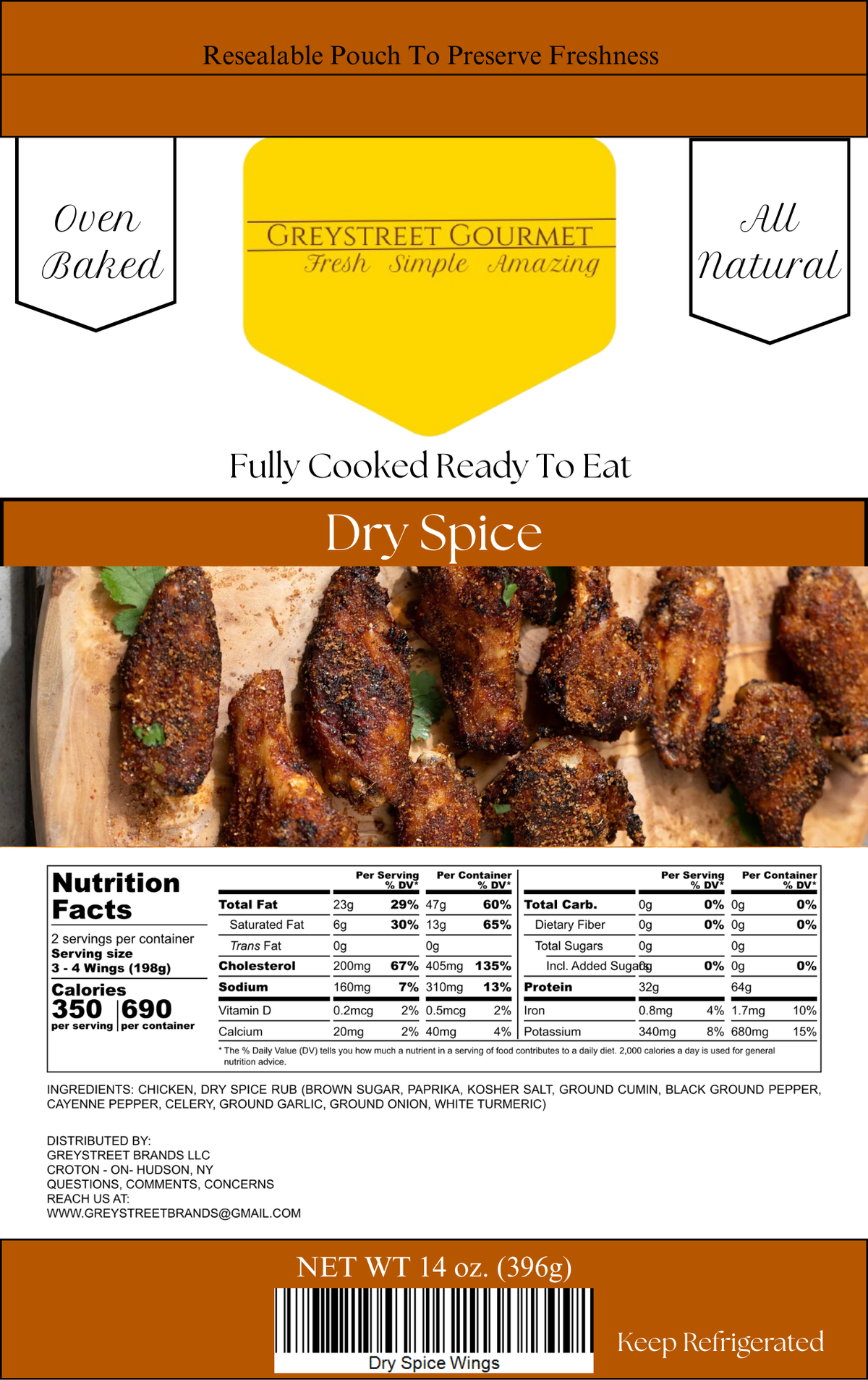 New - Dry Spice Wings