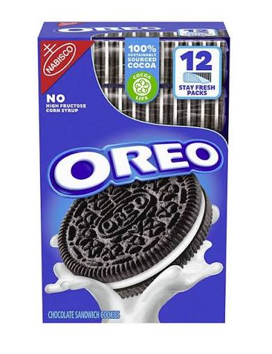 Oreo 12ct. (12 individually Sealed & Wrapped Stay Fresh Packs) No Peel Back