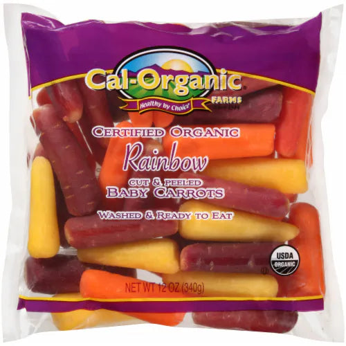 Organic Multicolor Carrots (Cut and Peeled)