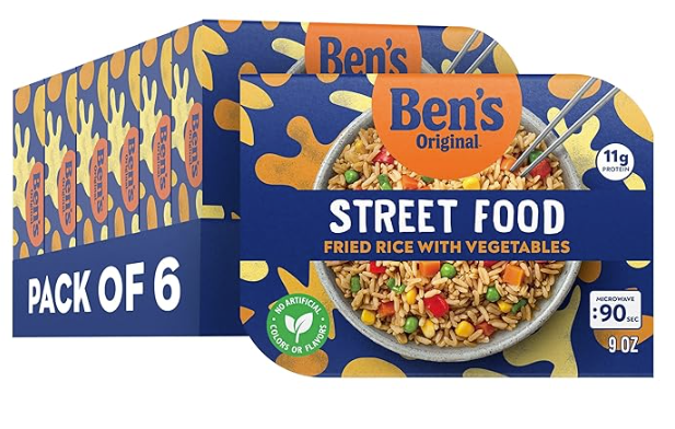 BEN'S ORIGINAL Street Food Fried Rice with Vegetables 6pk. /$5.49 Each (Great Value Buy