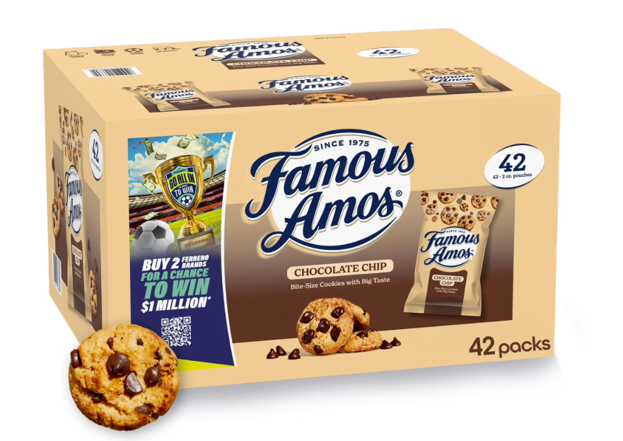 Famous Amos Chocolate Chip Cookie 42ct. Value Box $0.75 each (Great Value Buy)
