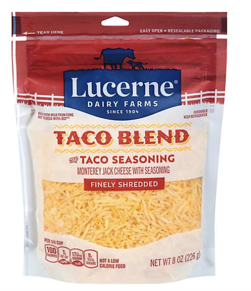 Taco Blend Shredded Cheese Blend (Great for Nachos or Tacos)