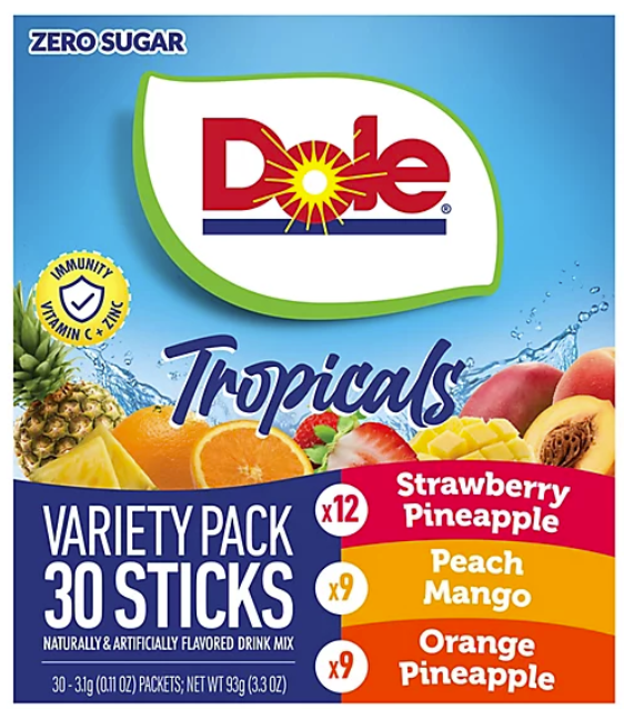 Dole Topicals Variety Drink Mix 30ct.