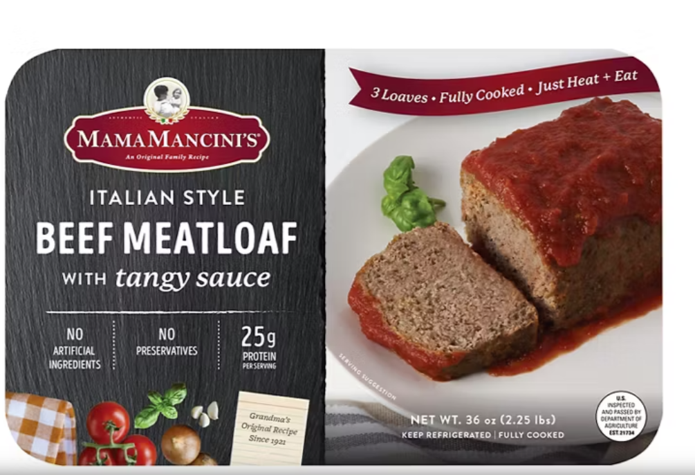 Mama Mancini's Italian Style Beef Meatloaf with Tangy Sauce ($12.49 Per Pound) Great Value Buy