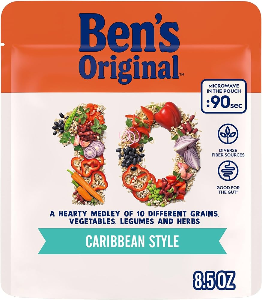 BEN'S ORIGINAL 10 MEDLEY Caribbean Style, Hearty Medley of Grains, Vegetables, Legumes and Herbs,
