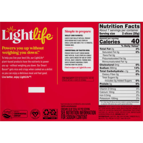 Lightlife Smart Bacon (Plant Based Bacon)