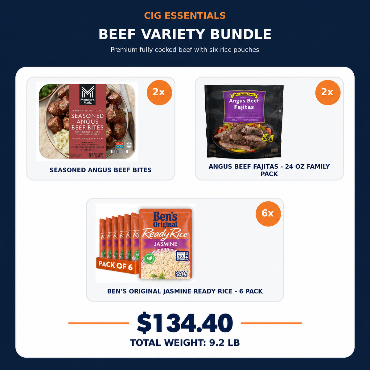 Beef Variety Bundle with price $134.40 and total product weight
