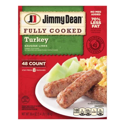 Jimmy Dean Turkey Breakfast Sausage 48ct. (Jumbo Box)