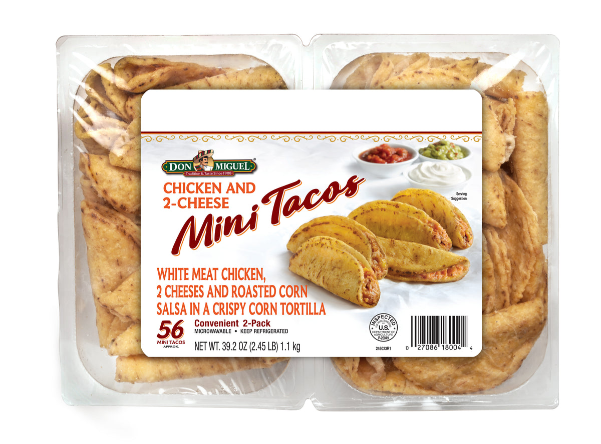 Chicken and 2-Cheese Mini Party Taco's 56ct./$0.50 each (Premium Item)